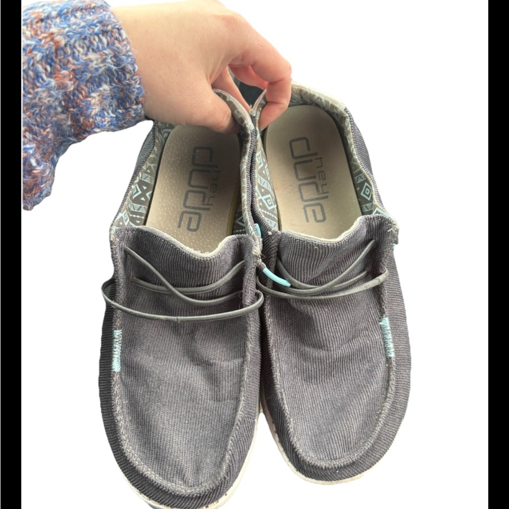 Hey Dude Wendy Charcoal Slip-On Shoes size 10
